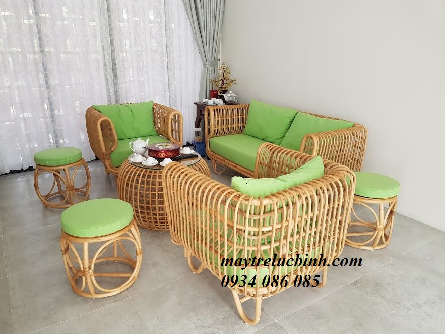
								Bàn ghế sofa mây BV816