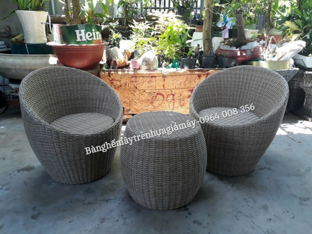 
								Bàn ghế nhựa giả mây XGN05