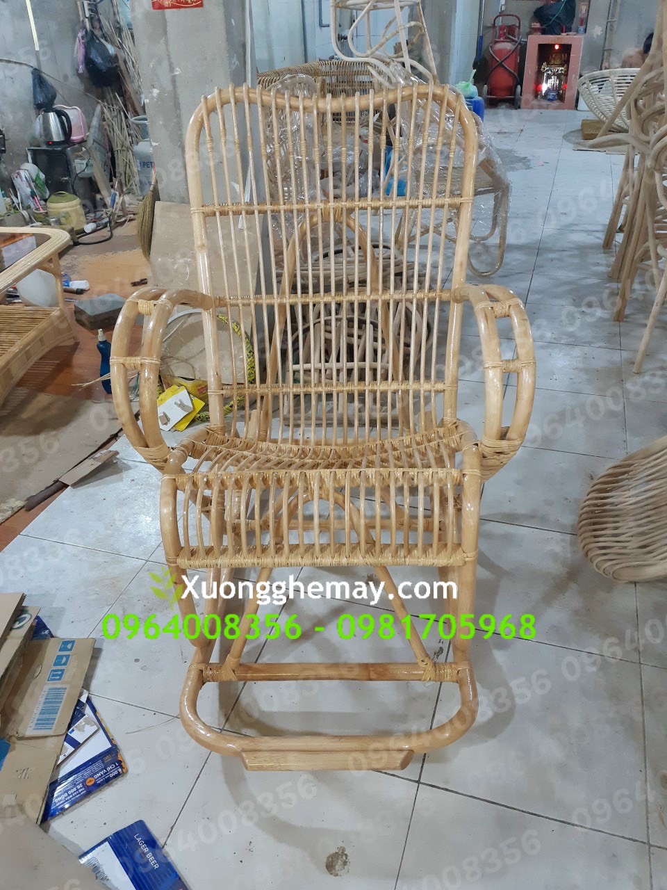 
								Ghế bập bênh mây tre 