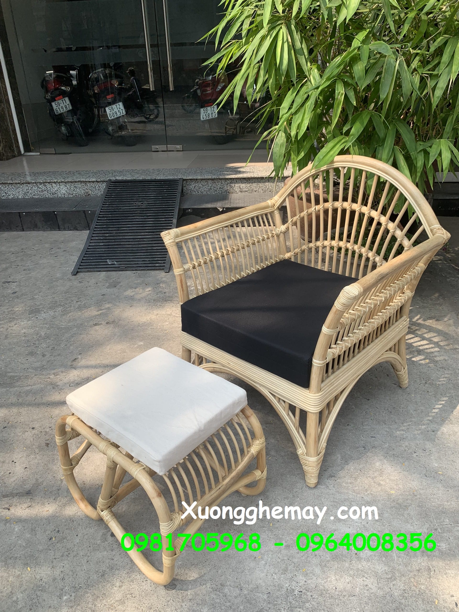 
								ghế mây thư giãn kèm gác chân XGM205