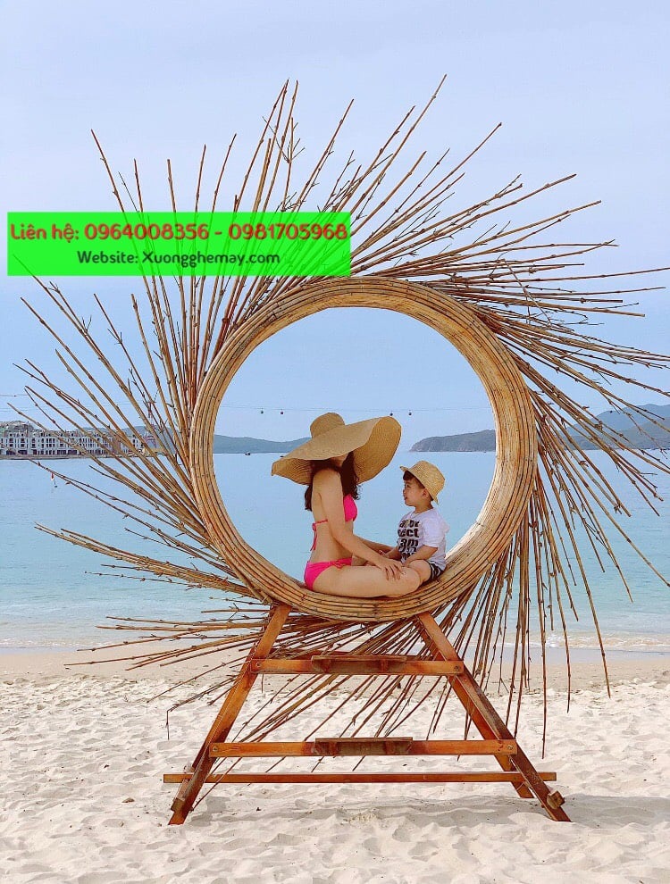 
								Ghế mây tròn check in bãi biển