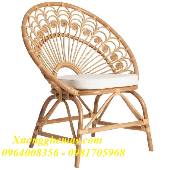 
								Ghế mây tự nhiên đuôi công XGM35