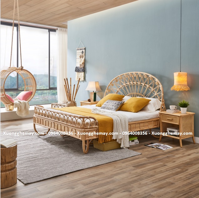 
								Giường mây công chúa XBM18