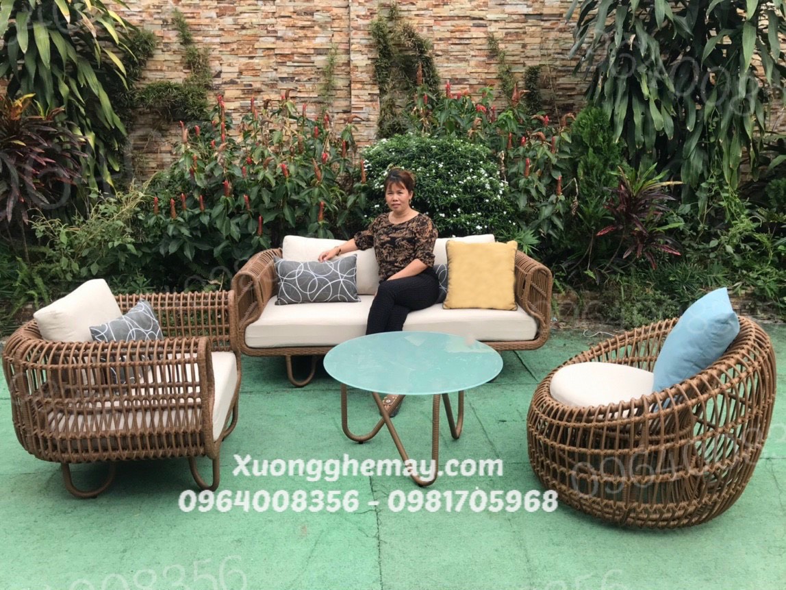 
								Sofa salon giả mây SN28