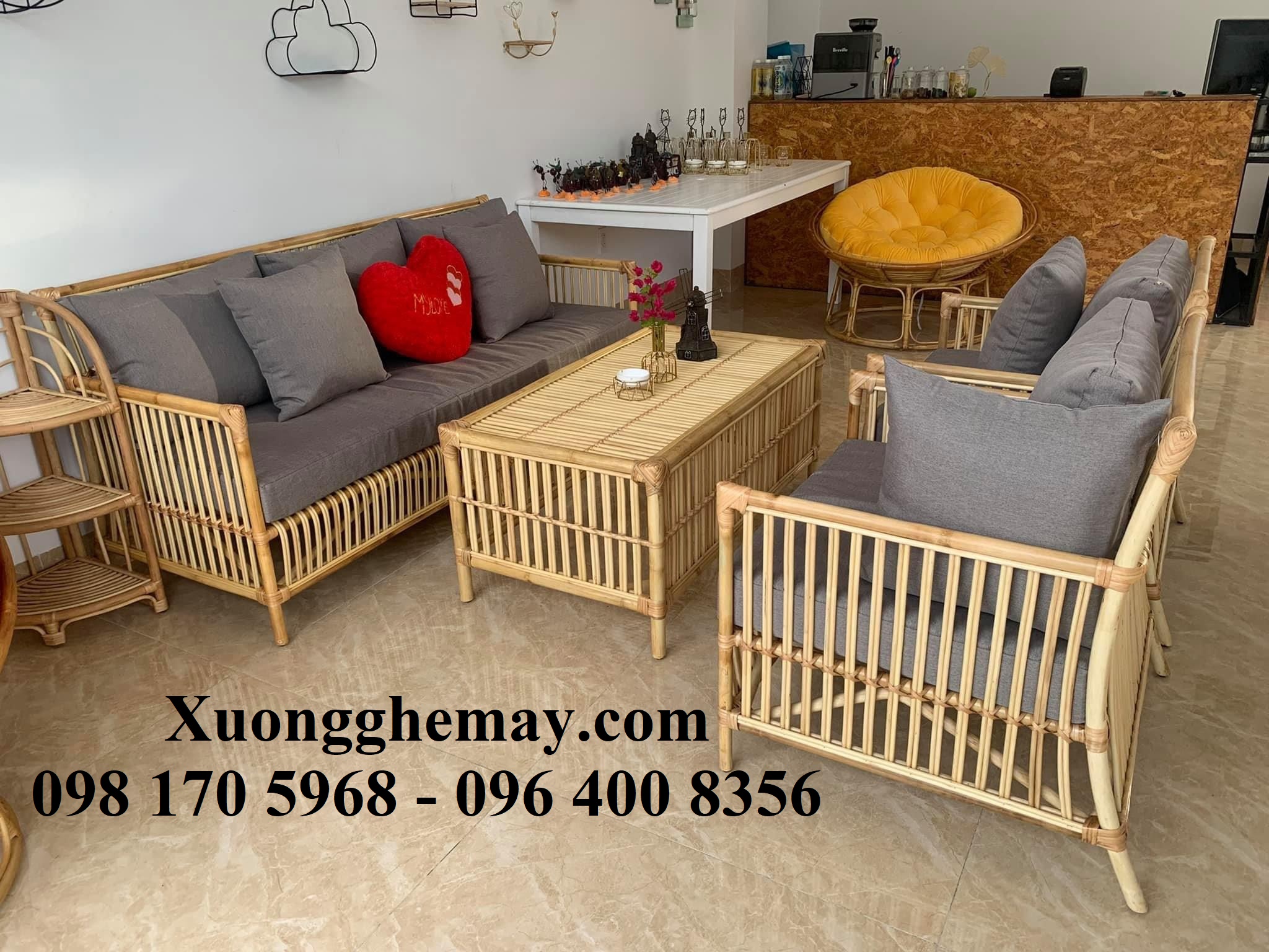 
								Sofa mây caroline SM55