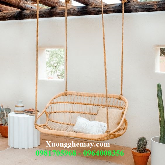 
								Xích đu đôi treo trần mây tự nhiên
